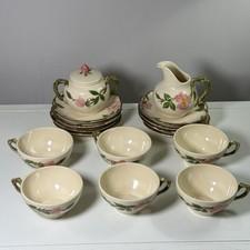 Desert Rose Franciscan Tea Set 17 Pieces (including sugar bowl lid) EUC