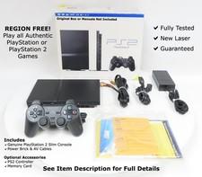 Sony PS2 PlayStation 2 Slim REGION FREE - PLAY ANY GAME - USA + JAPAN + EUROPE