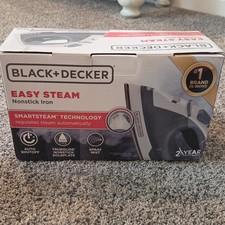 BLACK+DECKER Easy Steam IR40V Steam Iron Nonstick SmartSteam White Black