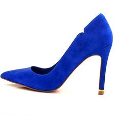 Ted Baker London Pumps Shoes Suede Leather Women US 7/EU 37 High Heel Blue/Gold