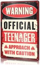 Metal Wall Sign Decor, Warning Official Sign, 12 X 8 Inches