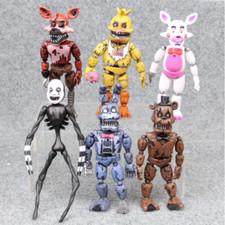 6pcs Set Five Nights at Freddy's  6‘’ Action Figures FNAF Toys w/light.