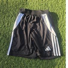 adidas boys Basketball Athletic Mesh Colorblock Shorts Black White Size M