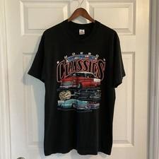VTG Shoebox Classics Chevrolet T Shirt Mens Size L Black Single Stitch USA 1994