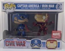 Funko Pop! Captain America & Iron Man 2 Pack Marvel Civil War Collector Corps