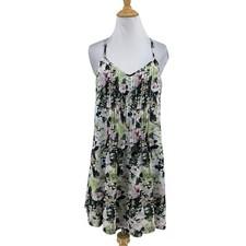 Sanctuary Dress Womens M Medium Multi Floral V Neck PinTuck Adjustable Straps