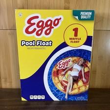 Giant Eggo Waffle 5 Feet Large Round Inflatable Pool Float, Raft Tanning Lounger