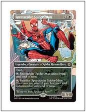 1x Spectacular Spider-Man, Borderless Art 0014, Spider-Man, Magic MTG NM