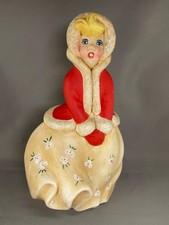 Atlantic Mold Christmas Lovely Christmas Caroling Lady Beautiful painted! 9 1/2"