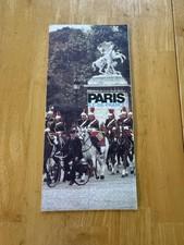Vintage Paris Ile-De-France Tourist City Map Folding Travel Guide Brochure