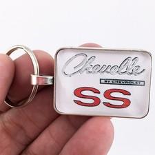 Vintage Chevrolet Chevelle SS Chrome Badge Emblem Logo Keychain