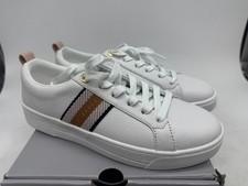 Ted Baker Bailey Icon Sneakers Women's White Leather Lace-Up Low Top Comfort - 7