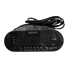 Sony Dream Machine ICF-C218 FM AM Clock Radio Black Auto Time Set Alarm VTG