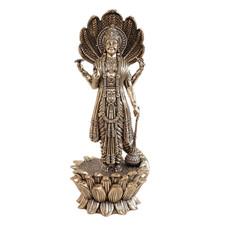 Brass Vishnu Statue 10.8" | Lord Vishnu Brass Idol | Hindu God Figurine 1.27 Kg