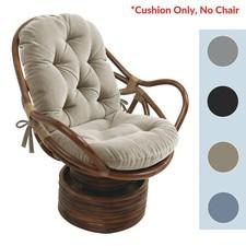 Corduroy High Back Chair Cushion Waterproof Plush Rocking Chair Seat Pad w/ Ties