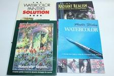Lot of 4 Watercolor Painting Art Instruction Books Techniques, Realism Solutions