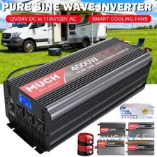 Pure Sine Wave Power Inverter 1500W 3000 4000Watt 12V 24V dc to 110V 120V ac LCD