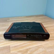 VTG Sony Dream Machine ICF-C420 Alarm AM/FM Clock Radio RETRO Wood Grain Works