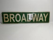 Broadway New York Street Tin Sign 4x16 Inch Room Wall Office Decor