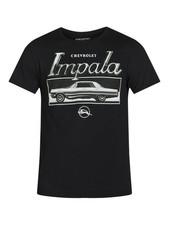 Chevy Impala Men’s Black Graphic Tee Shirt, Size S (34-36) CHEVROLET 