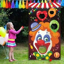 Carnival Toss Game Banner with 3 Bean Bags Kids Adults Indoor Outdoor Fun Party!