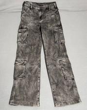 GAP Jeans Women Size Black 90s Loose Cargo Mid Rise Stone Wash EXCELLENT