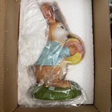 Resin Rabbit Statue Hand Painted Easter Bunny 8in Brand New in Box
