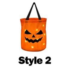 LED Jack-O'-Lantern Light Up Halloween Candy Basket Bag Pumpkin Light bag