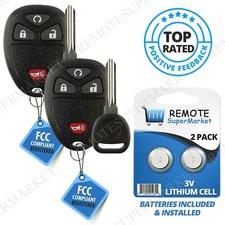 Replacement for Chevy Silverado Suburban 1500 2500 Remote Key Fob 4b rs Set Pair
