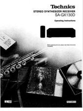 Technics SA-GX130D Receiver Owners Instruction Manual Reprint