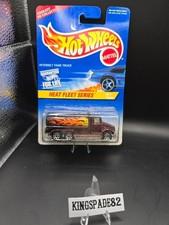 1997 HOT WHEELS PETERBILT FUEL TANKER TRUCK W/ FLAMES HEAT FLEET SERIES 