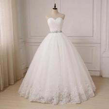 Bohemian Wedding Dress Ball Gown Beading Belt Tulle Bride Dress Bridal Gowns