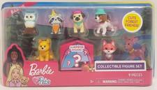 Barbie Pets Collectible Animal Figure Set With Surprise 9 Piece Set New!