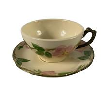 Vintage Franciscan Desert Rose Cup & Saucer Set Earthenware Pink Floral USA