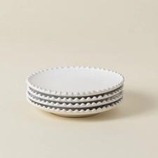 Costa Nova Set of 4 Appetizer Plates (Pearl Collection) NIB