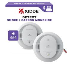 Kidde Hardwired Smoke&Carbon Monoxide Detector,Voice Alert,85 dB Alarm,30CUA10-V