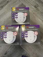 Set Of 3 Kidde Smoke And Carbon Monoxide Alarms 10 Year Battery New