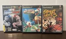 Lot of 3 Sony PlayStation 2 Sports Game WWE, Golf Fore Basketball Street Hoops