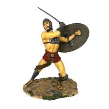 Myth & Legend Gladiator Statue Decor Helmet Sword Roman War hand Painted 2000