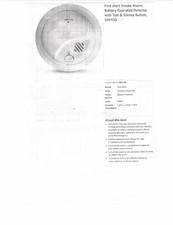 First Alert Smoke Alarm Detector, SMI100-3 Available