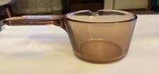 Corning Ware Vision Amber Glass Cookware .7L Sauce Pot  France