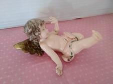Vintage Italy Shelf Sitting Cherub Figurine 5 inch