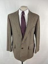Vintage Cricketeer Men's Beige Houndstooth Plaid Blazer 42R $495