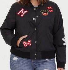 Disney Minnie Mouse Womens Varsity Bomber Jacket