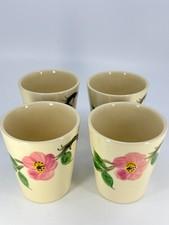 Set of 4 Vintage Franciscan Desert Rose Numbered Ceramic Tumblers USA BACKSTAMP