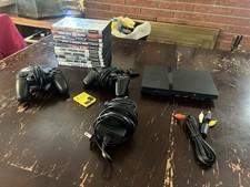 Sony PS 2 Slim Console Bundle – 10 Games,  2 Controller + Memory Card  – Tested