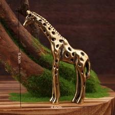 1Pc Solid Brass Giraffe Figurine Statue Home Ornaments Animal Figurines Gift
