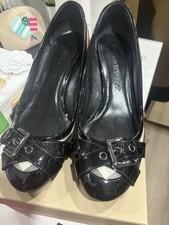 Burberry Canvas Plaid Print Pumps