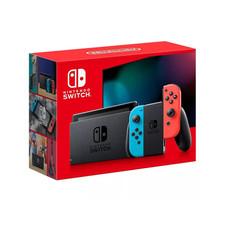 Nintendo Switch with Neon Blue and Neon Red Joy‑Con - Japan Import with US Plug