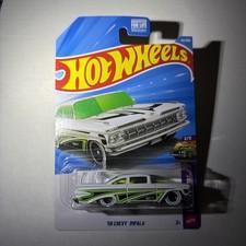 Hot Wheels Layin' Low White Green Black '59 Chevy Impala 1:64 Diecast Car